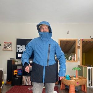 686 blue/black gore-tex mens ski jacket